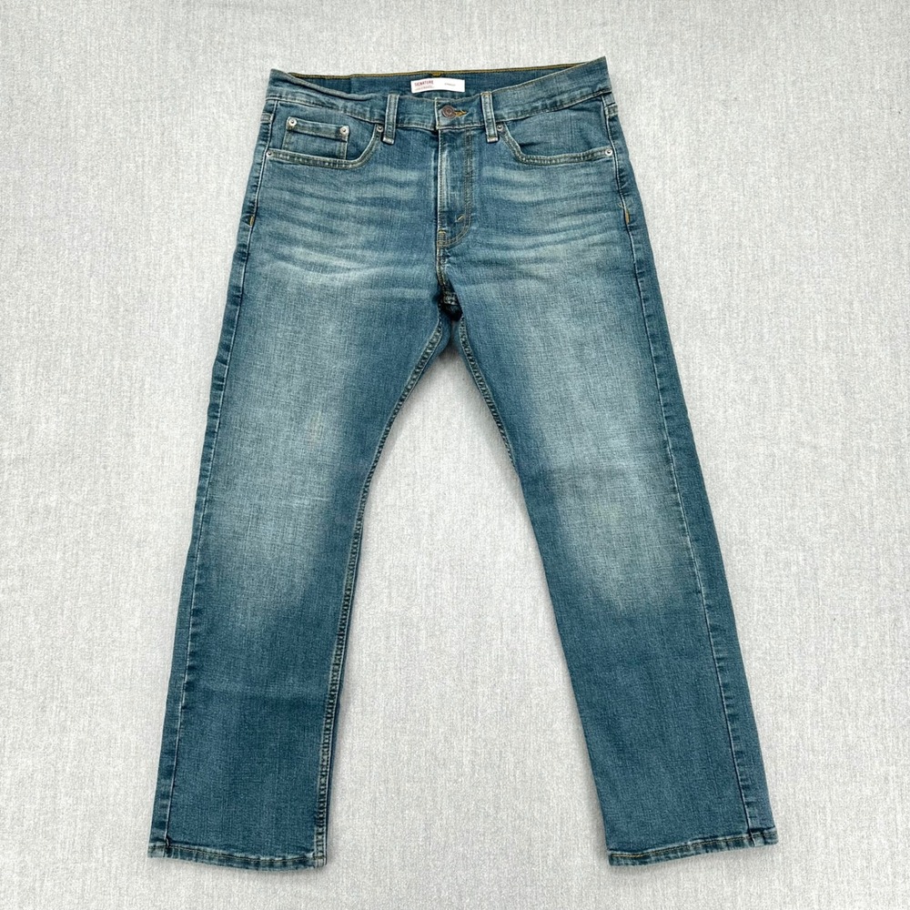 Signature by‎ Levi Strauss Jeans Men's 32x30 Blue Straight Leg Denim Casual